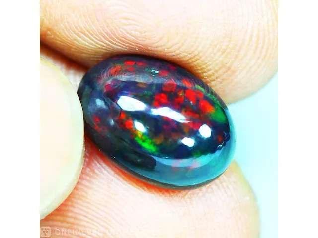 Edelsteen, 2.70 ct natural black opal. - afbeelding 9 van  16