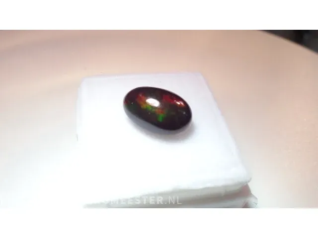 Edelsteen, 3.00 ct natural solid black opal - afbeelding 2 van  11