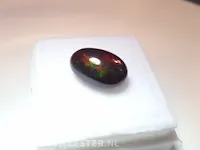 Edelsteen, 3.00 ct natural solid black opal - afbeelding 2 van  11