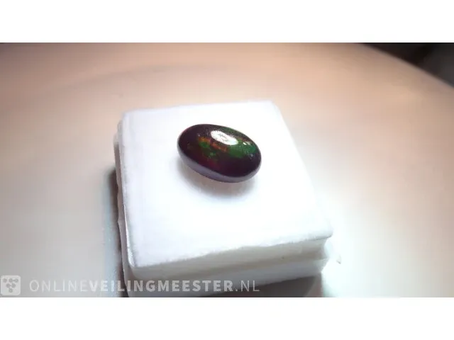 Edelsteen, 3.00 ct natural solid black opal - afbeelding 11 van  11