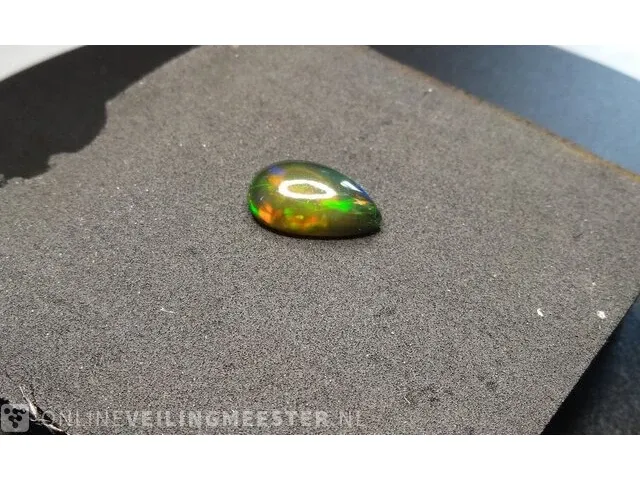 Edelsteen, 3.02 ct natural solid black opal - afbeelding 1 van  11