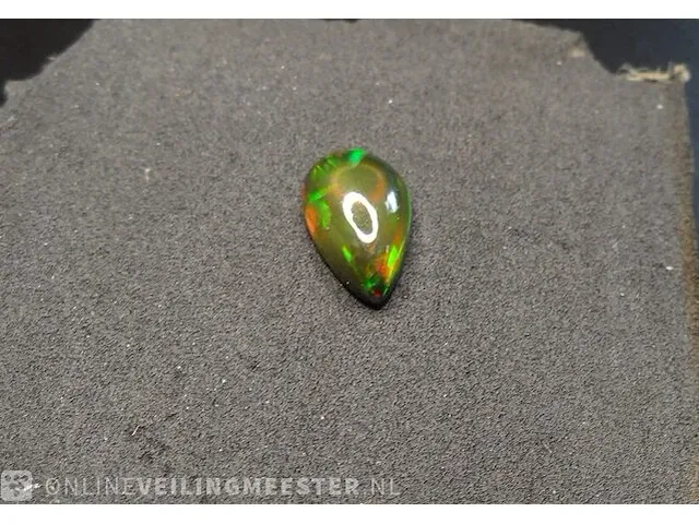 Edelsteen, 3.02 ct natural solid black opal - afbeelding 4 van  11