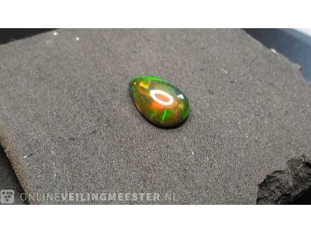 Edelsteen, 3.02 ct natural solid black opal - afbeelding 6 van  11