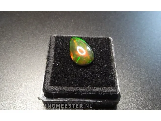 Edelsteen, 3.02 ct natural solid black opal - afbeelding 7 van  11