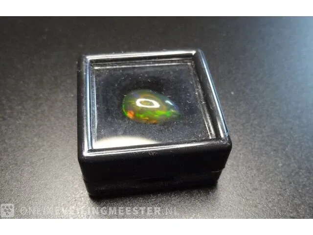 Edelsteen, 3.02 ct natural solid black opal - afbeelding 9 van  11