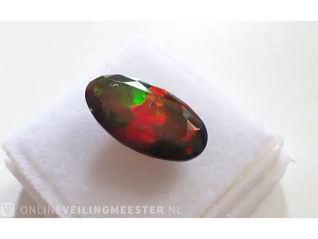 Edelsteen, 3.15 ct natural solid black opal - afbeelding 2 van  12