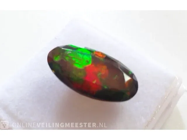 Edelsteen, 3.15 ct natural solid black opal - afbeelding 3 van  12
