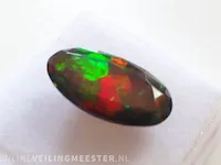 Edelsteen, 3.15 ct natural solid black opal - afbeelding 3 van  12