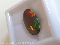 Edelsteen, 3.15 ct natural solid black opal - afbeelding 4 van  12