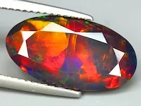 Edelsteen, 3.15 ct natural solid black opal - afbeelding 1 van  12
