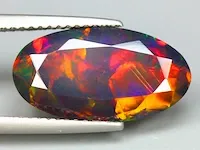 Edelsteen, 3.15 ct natural solid black opal - afbeelding 5 van  12