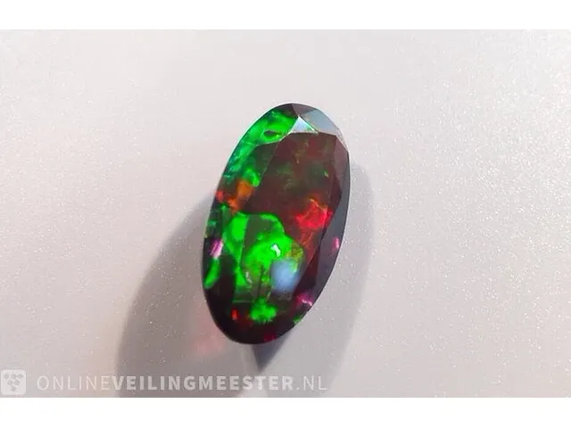 Edelsteen, 3.15 ct natural solid black opal - afbeelding 9 van  12