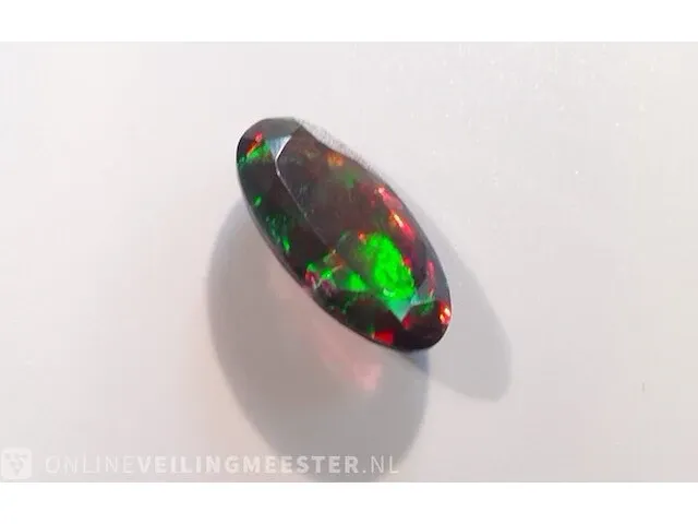 Edelsteen, 3.15 ct natural solid black opal - afbeelding 10 van  12