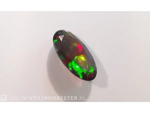 Edelsteen, 3.15 ct natural solid black opal - afbeelding 12 van  12