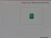 Edelsteen, 3.33 ct natural zambian green emerald. - afbeelding 4 van  9