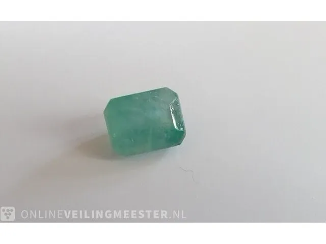 Edelsteen, 3.33 ct natural zambian green emerald. - afbeelding 5 van  9