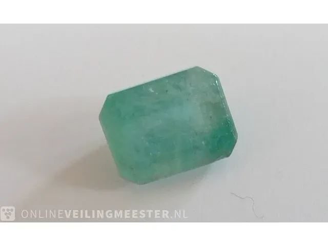 Edelsteen, 3.33 ct natural zambian green emerald. - afbeelding 7 van  9
