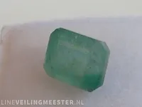 Edelsteen, 3.33 ct natural zambian green emerald. - afbeelding 9 van  9