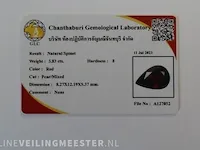 Edelsteen, 3.83 ct red spinel maesai,thailand - afbeelding 2 van  8