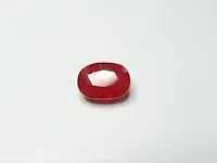 Edelsteen, 3.90ct pinkish red sapphire. - afbeelding 1 van  7