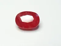 Edelsteen, 3.90ct pinkish red sapphire. - afbeelding 3 van  7