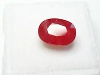 Edelsteen, 3.90ct pinkish red sapphire. - afbeelding 4 van  7