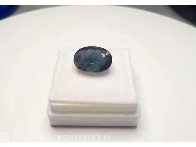 Edelsteen, 6.05 ct natural kanchanaburi blue sapphire - afbeelding 7 van  11