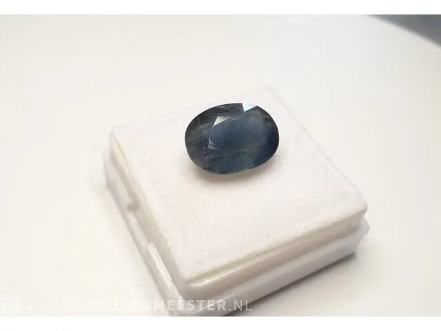 Edelsteen, 6.05 ct natural kanchanaburi blue sapphire - afbeelding 8 van  11