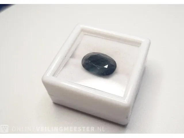Edelsteen, 6.05 ct natural kanchanaburi blue sapphire - afbeelding 9 van  11