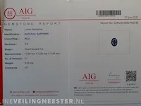 Edelsteen, 6.05 ct natural kanchanaburi blue sapphire - afbeelding 11 van  11