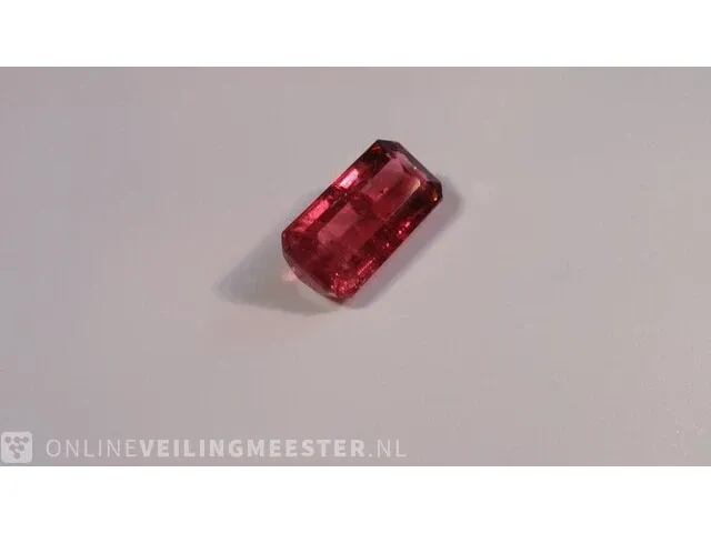 Edelstenen, natural tourmaline (rubellite) 3.03 ct (certified). - afbeelding 2 van  15