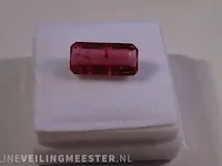 Edelstenen, natural tourmaline (rubellite) 3.03 ct (certified). - afbeelding 3 van  15