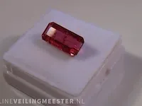 Edelstenen, natural tourmaline (rubellite) 3.03 ct (certified). - afbeelding 4 van  15