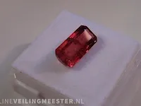Edelstenen, natural tourmaline (rubellite) 3.03 ct (certified). - afbeelding 5 van  15