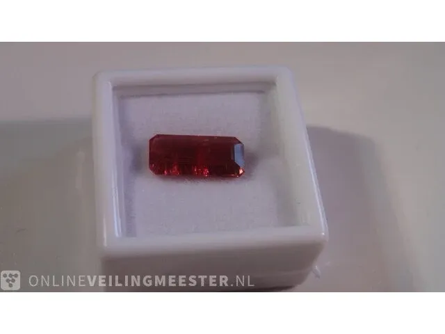 Edelstenen, natural tourmaline (rubellite) 3.03 ct (certified). - afbeelding 6 van  15