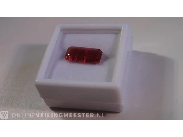 Edelstenen, natural tourmaline (rubellite) 3.03 ct (certified). - afbeelding 7 van  15