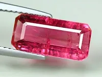 Edelstenen, natural tourmaline (rubellite) 3.03 ct (certified). - afbeelding 1 van  15