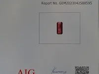 Edelstenen, natural tourmaline (rubellite) 3.03 ct (certified). - afbeelding 10 van  15
