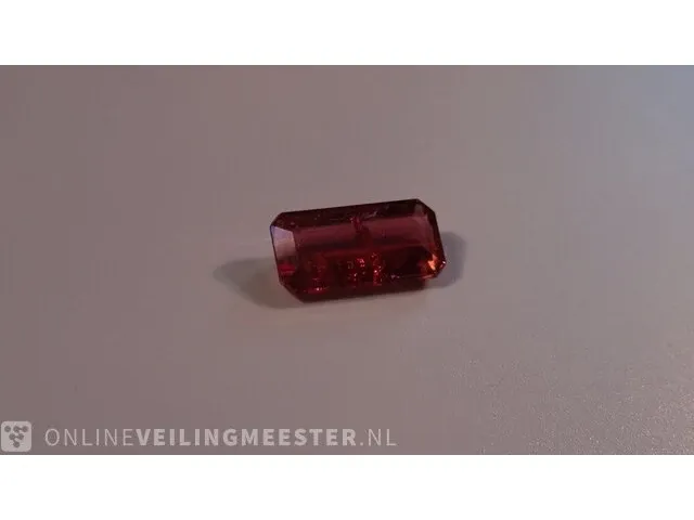 Edelstenen, natural tourmaline (rubellite) 3.03 ct (certified). - afbeelding 12 van  15