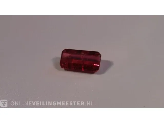 Edelstenen, natural tourmaline (rubellite) 3.03 ct (certified). - afbeelding 13 van  15