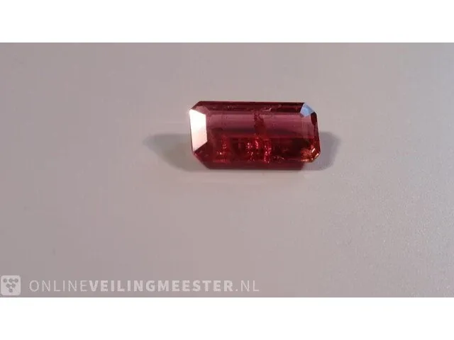 Edelstenen, natural tourmaline (rubellite) 3.03 ct (certified). - afbeelding 14 van  15