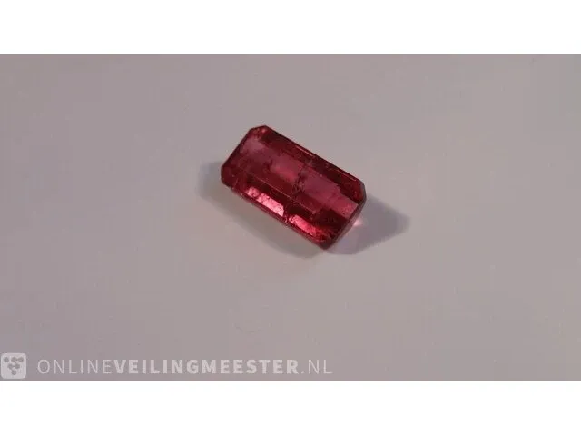 Edelstenen, natural tourmaline (rubellite) 3.03 ct (certified). - afbeelding 15 van  15