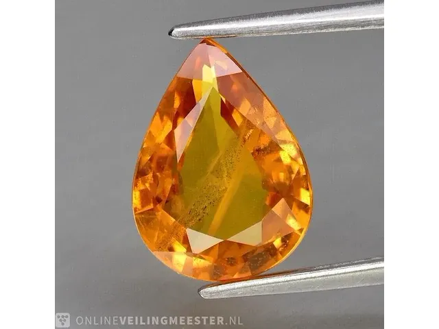 Edelstenen, natural yellow sapphire 2.59 ct (certified). - afbeelding 1 van  11