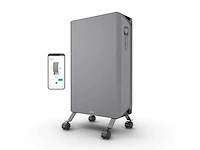 Edge oil - smart olieradiator met thermostaat - 2000w oliegevulde radiator met boost modus - grijs - afbeelding 1 van  5