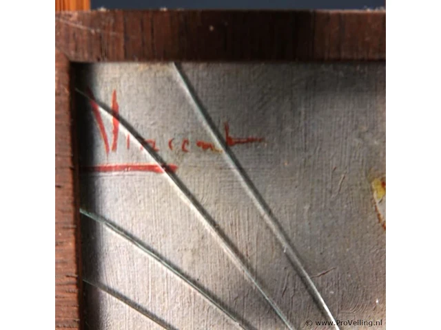 Een van goghje met creatief aangebrachte barsten in glas - afbeelding 4 van  5