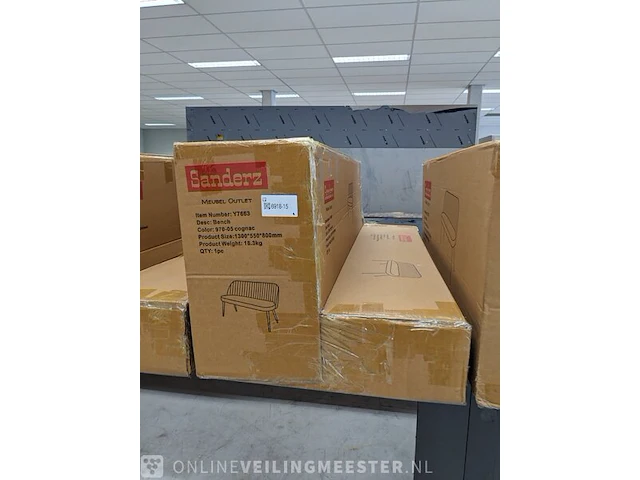 Eetkamer bankje 130 cm 2/2.5 persoons, cognac, bouwjaar 2024 - afbeelding 2 van  2