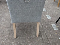 Eetkamer fauteuil boucle, zazuhome, grijs / chroom - afbeelding 3 van  5