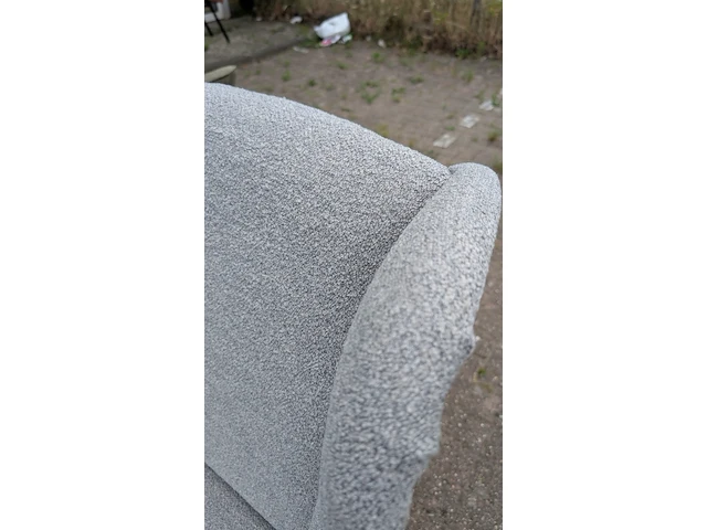 Eetkamer fauteuil boucle, zazuhome, grijs / chroom - afbeelding 4 van  5