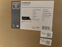 Eetkamerbank, antraciet microvezelstof, zwart metalen onderstel - afbeelding 6 van  6