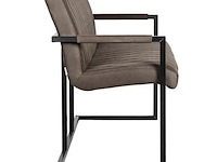 Eetkamerbank, antraciet microvezelstof, zwart metalen onderstel - afbeelding 4 van  6